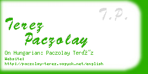 terez paczolay business card